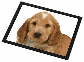 Cocker Spaniel Black Rim High Quality Glass Placemat