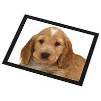 Cocker Spaniel Black Rim High Quality Glass Placemat