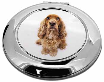 Cocker Spaniel Dog Make-Up Round Compact Mirror