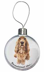 Gold Cocker Spaniel-With Love Christmas Bauble