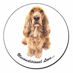 Gold Cocker Spaniel-With Love Fridge Magnet Printed Full Colour