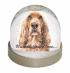 Gold Cocker Spaniel-With Love Snow Globe Photo Waterball