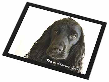 Cocker Spaniel-With Love Black Rim High Quality Glass Placemat