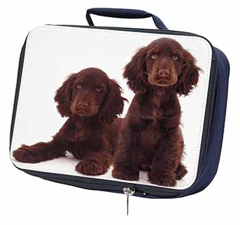 Chocolate Cocker Spaniel Dogs Navy Insulated School Lunch Box/Picnic Bag