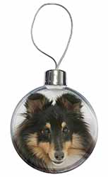 Tri-Colour Shetland Sheepdog Christmas Bauble