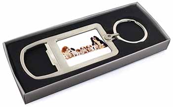 King Charles Spaniel Dogs Chrome Metal Bottle Opener Keyring in Box