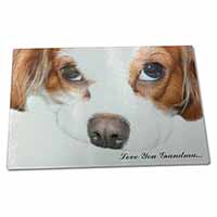 Large Glass Cutting Chopping Board King Charles 