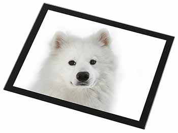 Samoyed Dog Black Rim High Quality Glass Placemat