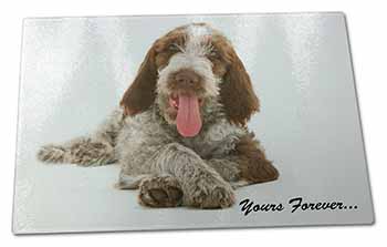 Large Glass Cutting Chopping Board Italian Spinone Dog 