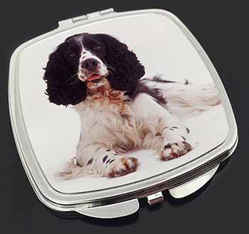 Black and White Springer Spaniel Make-Up Compact Mirror