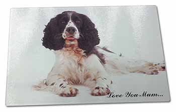 Large Glass Cutting Chopping Board Springer Spaniel 