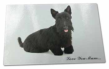 Large Glass Cutting Chopping Board Scottie Dog 