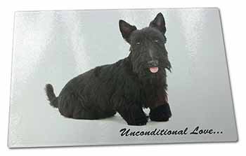 Large Glass Cutting Chopping Board Scottish Terrier Dog-With Love