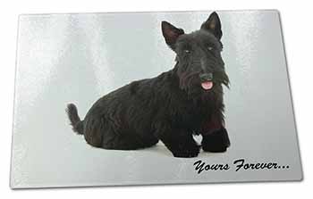 Large Glass Cutting Chopping Board Scottie Dog 