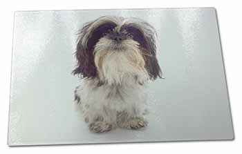 Large Glass Cutting Chopping Board Shih-Tzu Dog