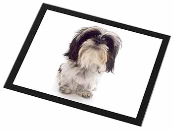 Shih-Tzu Dog Black Rim High Quality Glass Placemat