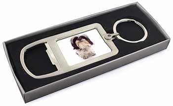 Shih-Tzu Dog Chrome Metal Bottle Opener Keyring in Box