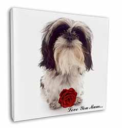 Shih Tzu with Rose 