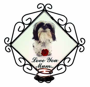 Shih Tzu with Rose 