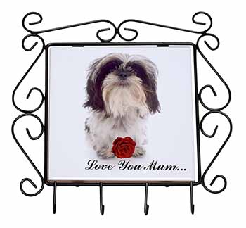 Shih Tzu with Rose 