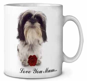 Shih Tzu with Rose 