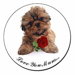 Shih Tzu Dog with Rose 