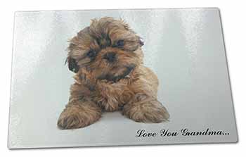 Large Glass Cutting Chopping Board Shih-Tzu Dog 