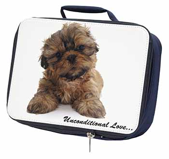 Shih-Tzu Dog-Love Navy Insulated School Lunch Box/Picnic Bag