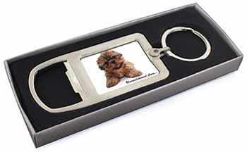 Shih-Tzu Dog-Love Chrome Metal Bottle Opener Keyring in Box