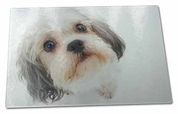 Large Glass Cutting Chopping Board Cute Shih-Tzu Dog