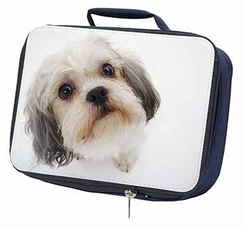 Cute Shih-Tzu Dog Navy Insulated School Lunch Box/Picnic Bag