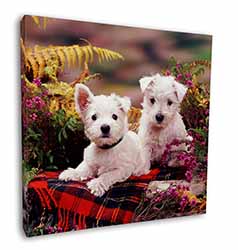 West Highland Terriers Square Canvas 12"x12" Wall Art Picture Print