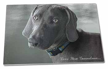 Large Glass Cutting Chopping Board Weimaraner Dog 