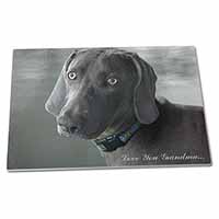 Large Glass Cutting Chopping Board Weimaraner Dog 