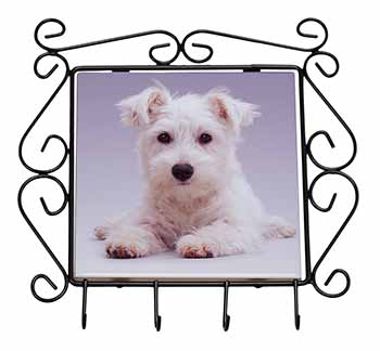 West Highland Terrier Dog Wrought Iron Key Holder Hooks