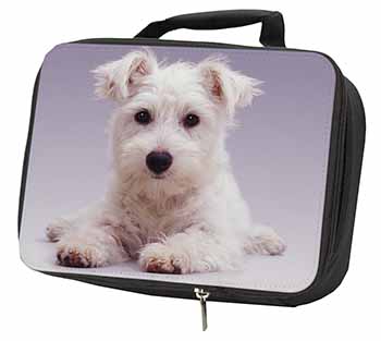 West Highland Terrier Dog Black Insulated School Lunch Box/Picnic Bag