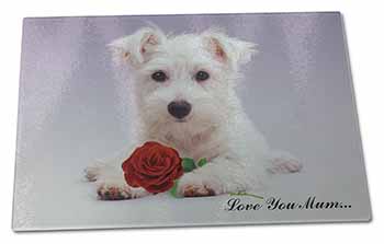 Large Glass Cutting Chopping Board Westie+Rose 