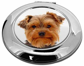 Cute Yorkshire Terrier Dog Make-Up Round Compact Mirror