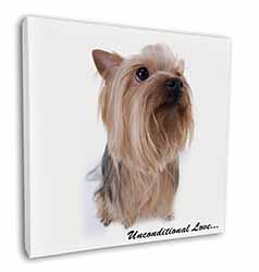 Yorkshire Terrier Dog-with Love Square Canvas 12"x12" Wall Art Picture Print