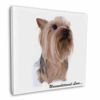 Yorkshire Terrier Dog-with Love Square Canvas 12"x12" Wall Art Picture Print