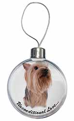 Yorkshire Terrier Dog-with Love Christmas Bauble