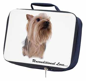 Yorkshire Terrier Dog-with Love Navy Insulated School Lunch Box/Picnic Bag