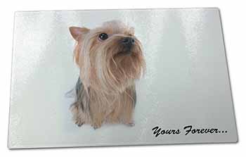 Large Glass Cutting Chopping Board Yorkie 