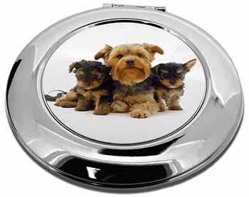 Yorkshire Terrier Dogs Make-Up Round Compact Mirror