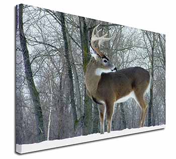 Deer Stag in Snow Canvas X-Large 30"x20" Wall Art Print