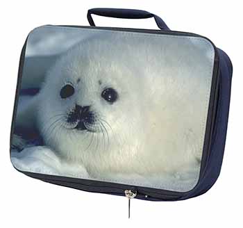 Snow White Sea Lion Navy Insulated School Lunch Box/Picnic Bag