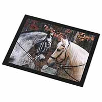 Horses in Love Animal Black Rim High Quality Glass Placemat