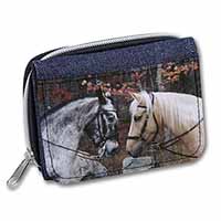 Horses in Love Animal Unisex Denim Purse Wallet