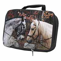 Horses in Love Animal Black Insulated School Lunch Box/Picnic Bag