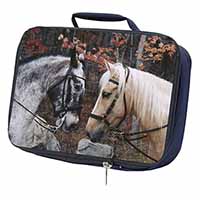 Horses in Love Animal Navy Insulated School Lunch Box/Picnic Bag